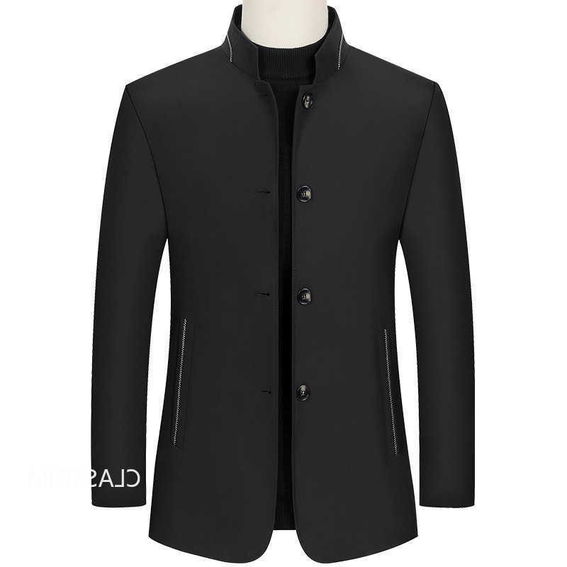Wool Blends Men Blazers Men's Suits Jackets Stand-up Collar Business Casual Suits Coats Male Slim Fit Blazers Jackets Blazers Coats Size 4XL D2