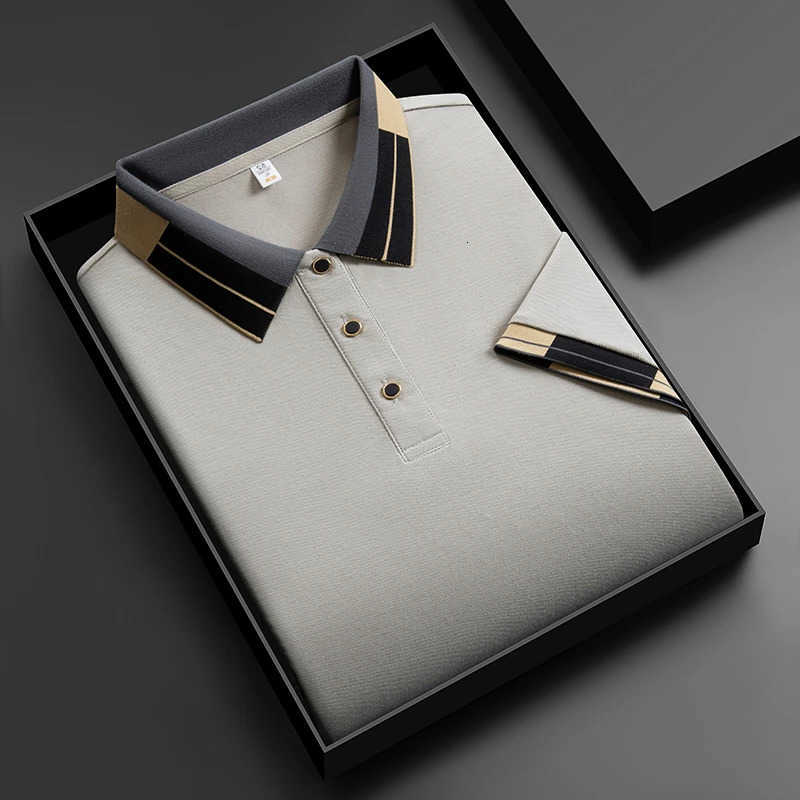 New Men's 2026 Casual Shirts Men's Business Casual Short Sleeved Shirt Solid Color Polo Shirt Fashionable Breathable Comfortable Versatile