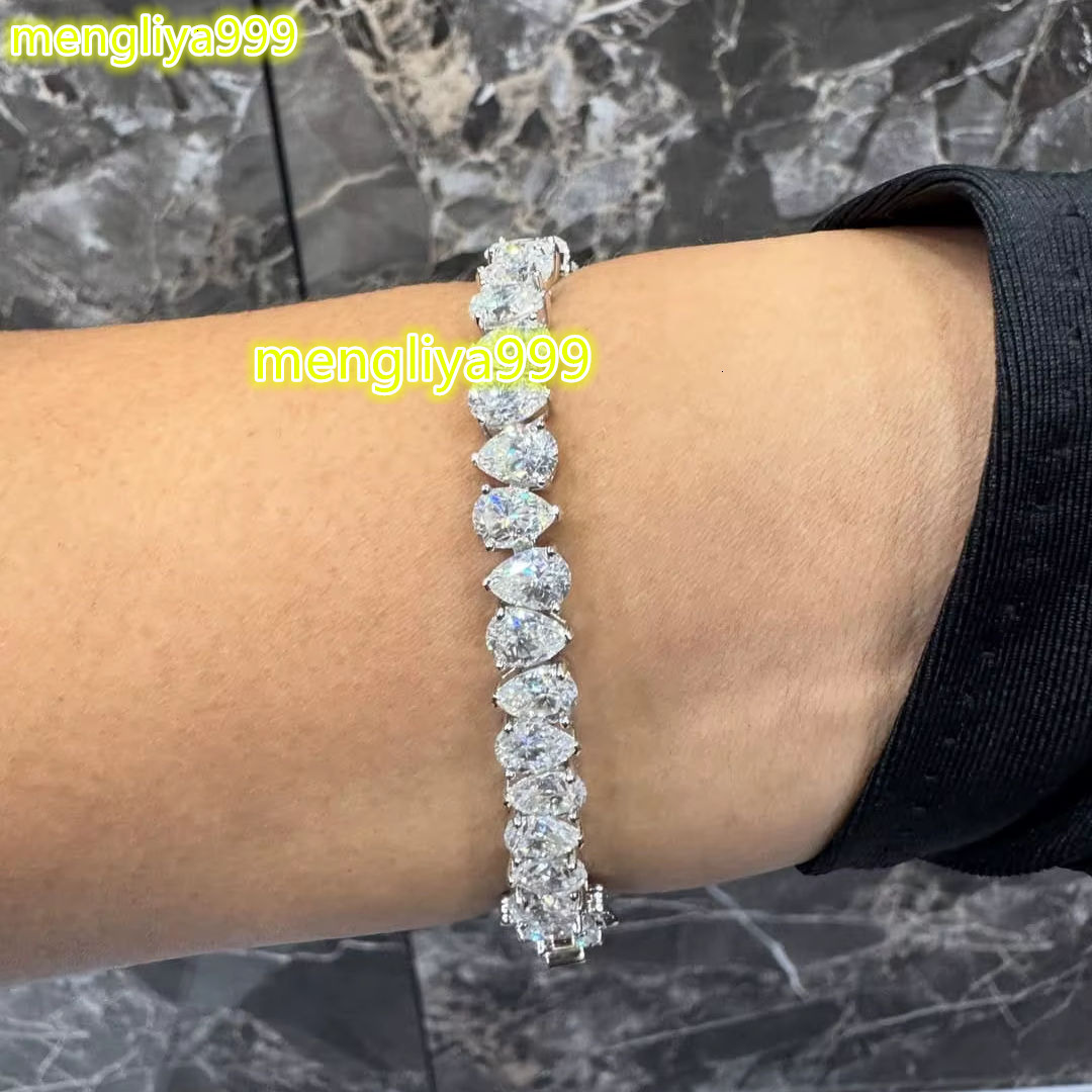 2026Fashion design pear bracelet VVS moissanite diamond Gold plated 925 sterling sliver GRA certificate Pass diamond tester Unisex