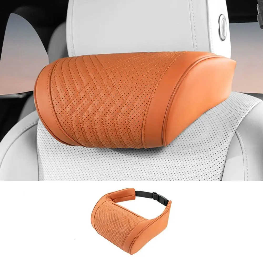 Seat Covers Ergonomic Car Car Neck Support Headrest Pillow Leather Memory Foam Auto Cervical Pillow Universal Vehicle Seat Headrest Cushion J260919