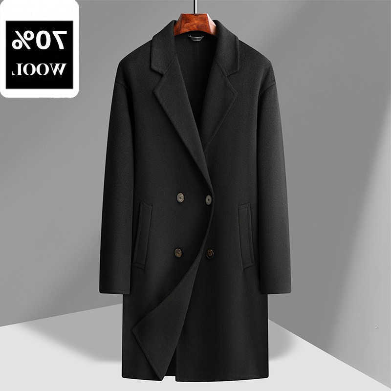 Arrival Blends New Men's Wool Fahsion Suepr Large Winter Men's Long Business Casual Light Double-sided Woolen Coat Plus Size XL-6XL 7XL 8X