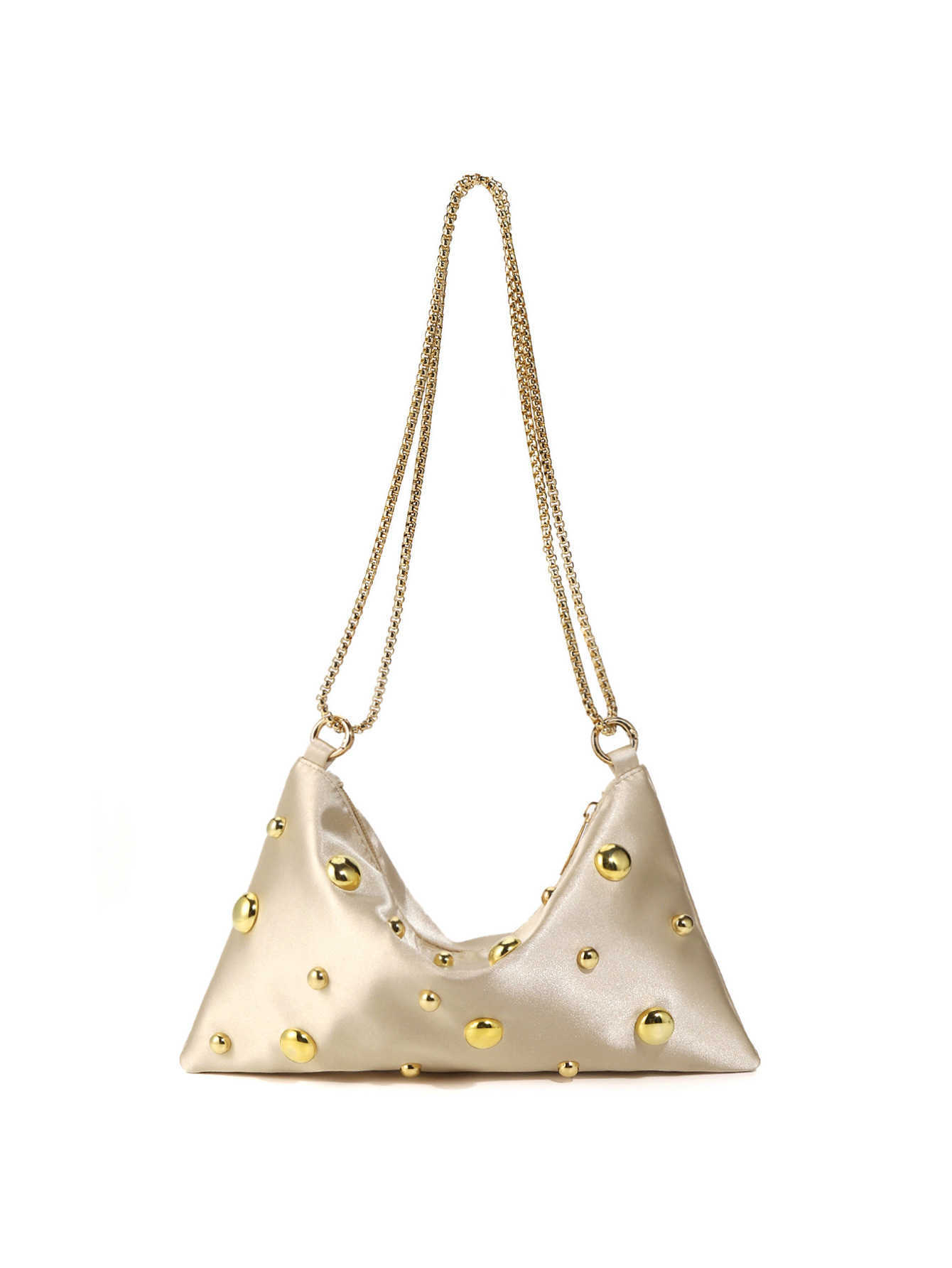 Women's Evening Bags Handbags Soft Satin Shoulder Chain Bag Designer Half Moon Underarm Hobos Bags Casual Totes Evening clutch D260922