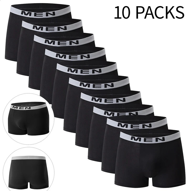 410 Piece Mens Four Season Black Fashionable Casual Basic Versatile Underwear Boxer Shorts Plus Size Youth Sports Base 26921