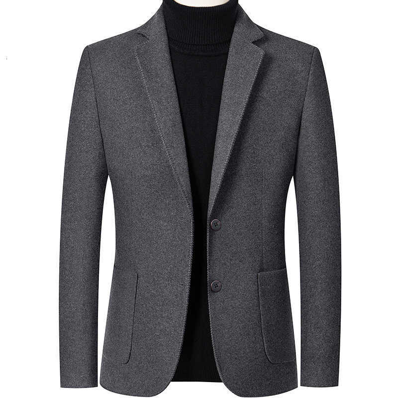Miscele di lana BROWON Marca da uomo 2026 Nuovo Autunno Formale Cappotto di lana Mens Wedding Pocket Business Blazer casual per uomo Cappotto di mod