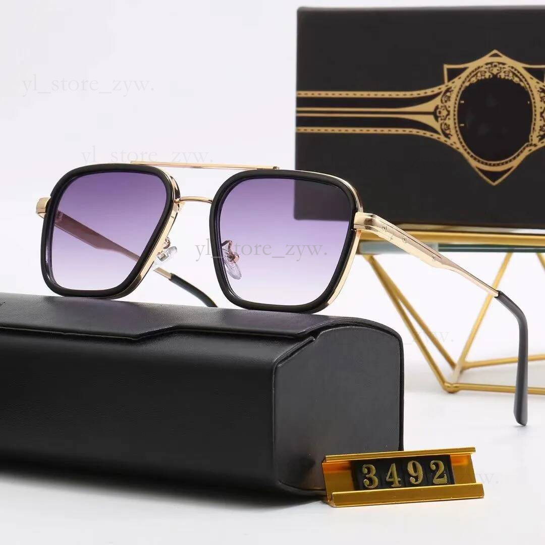 2024 Vintage Pilot Square Womens Men Sunglasses Fashion Designer Shades Golden Frame Style Sun Glasses Mens Uv400 Gradient LXN EVO DITA Sunglass 7b9