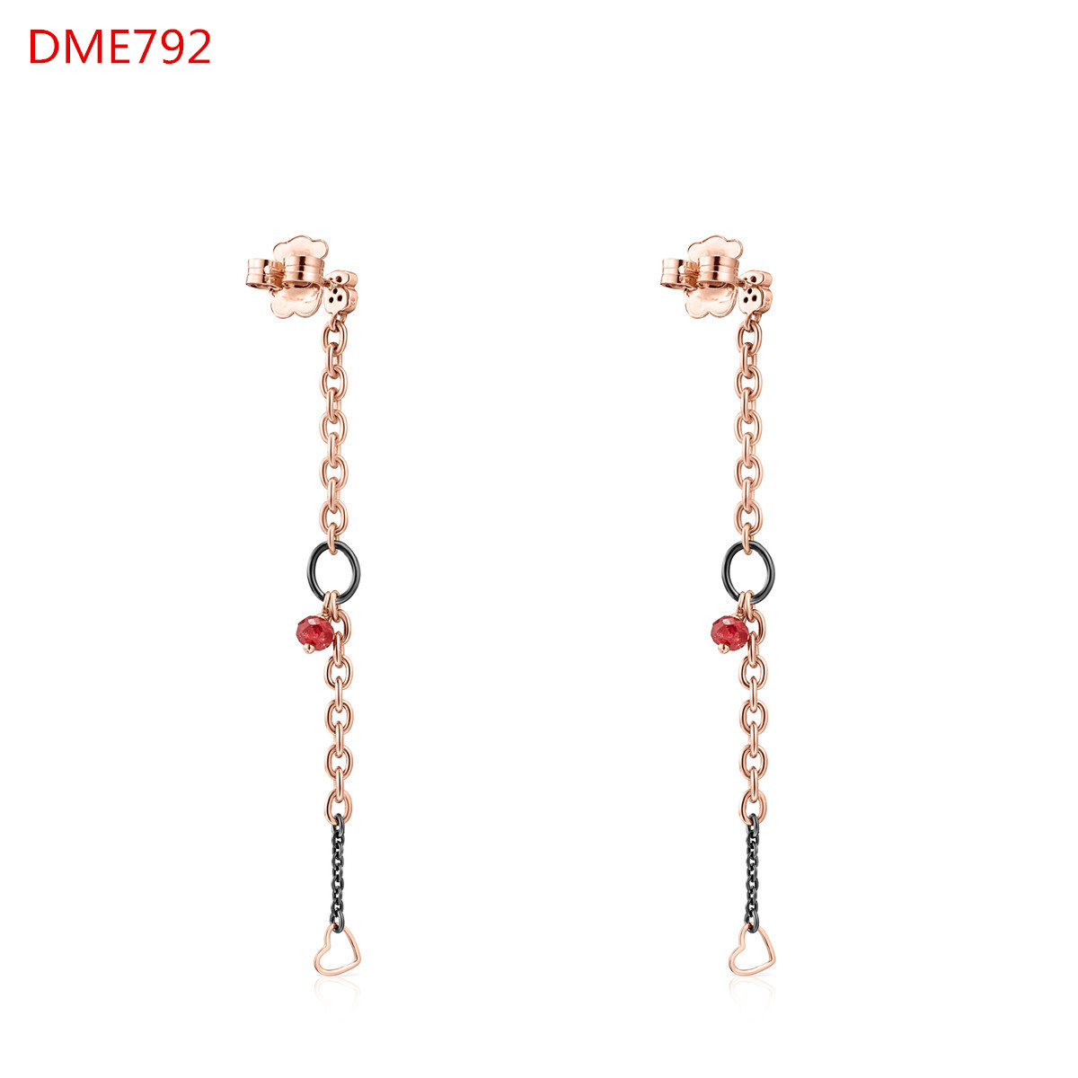 Mode femmes hommes Punk argent Rose or acier inoxydable noir blanc ours Zircon huile perle boucles d'oreilles bijoux un cadeau
