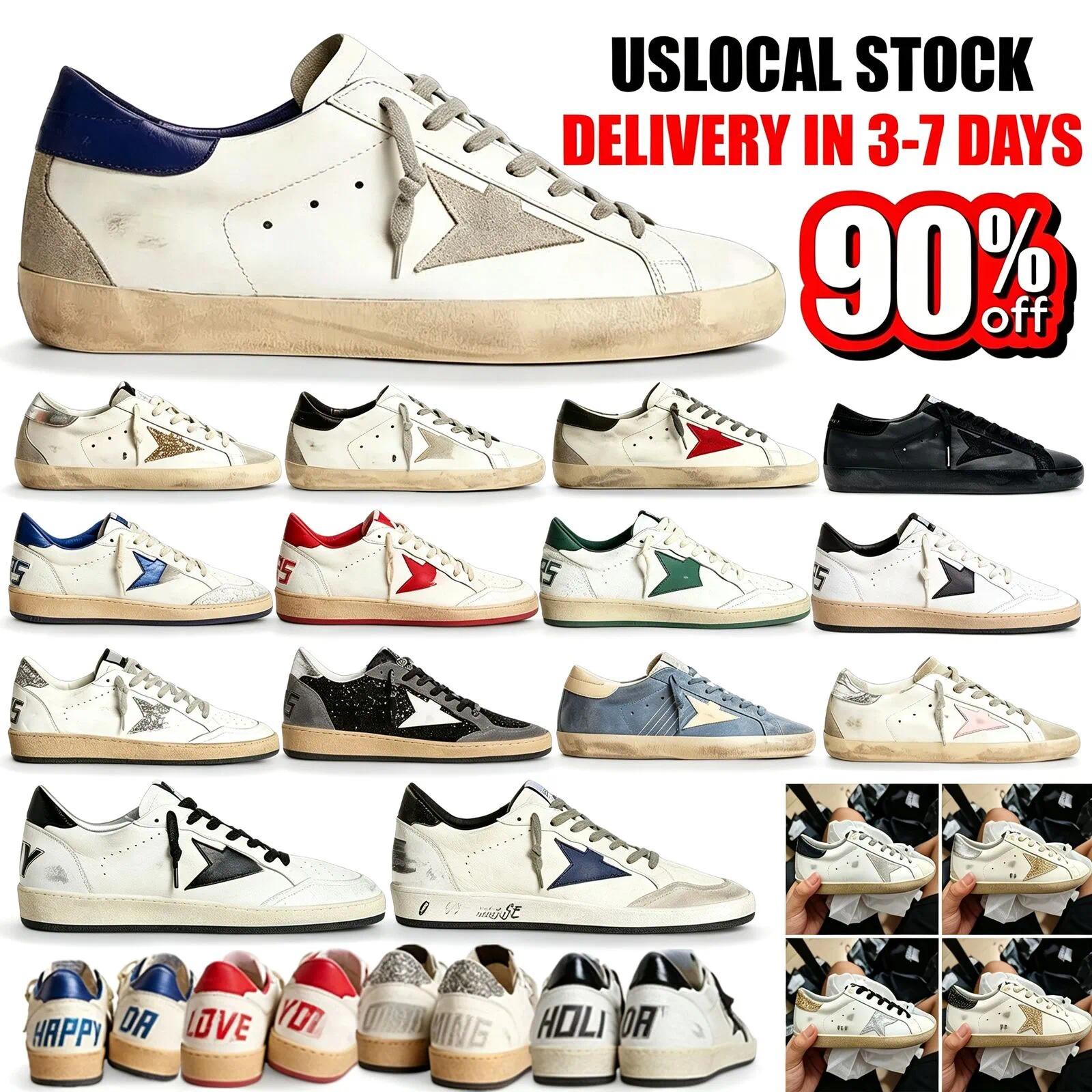 2026 Golden Goodse marque Hommes Femmes baskets Ball star Super-star Classics sale Italie chaussures de designer en cuir véritable avec la taille