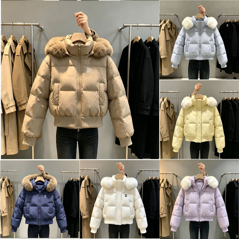 womens miupuffer jackets winter puffer jacket designer jacket parkas lady windbreaker short parka jacket winter down casual women's jacket tees