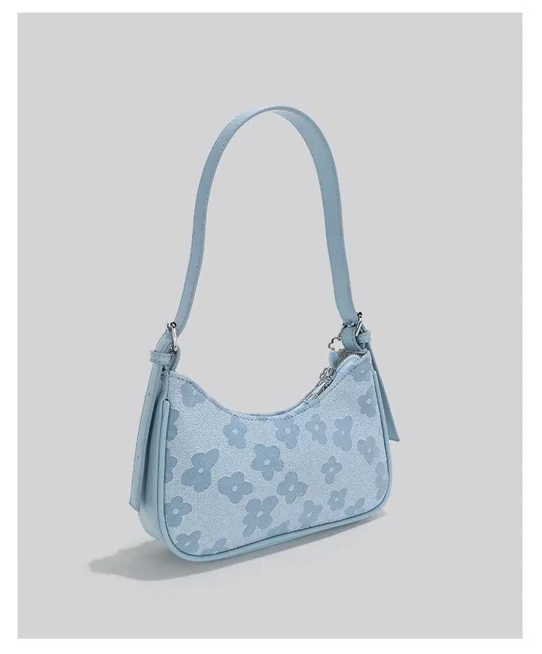 JIAERDI Floral Luxury Designer Handbag Women 2023 New Harajuku Chains Chic Denim Y2k Bag Ladies Casual Sweet Cool Bolso Mujer Z260918