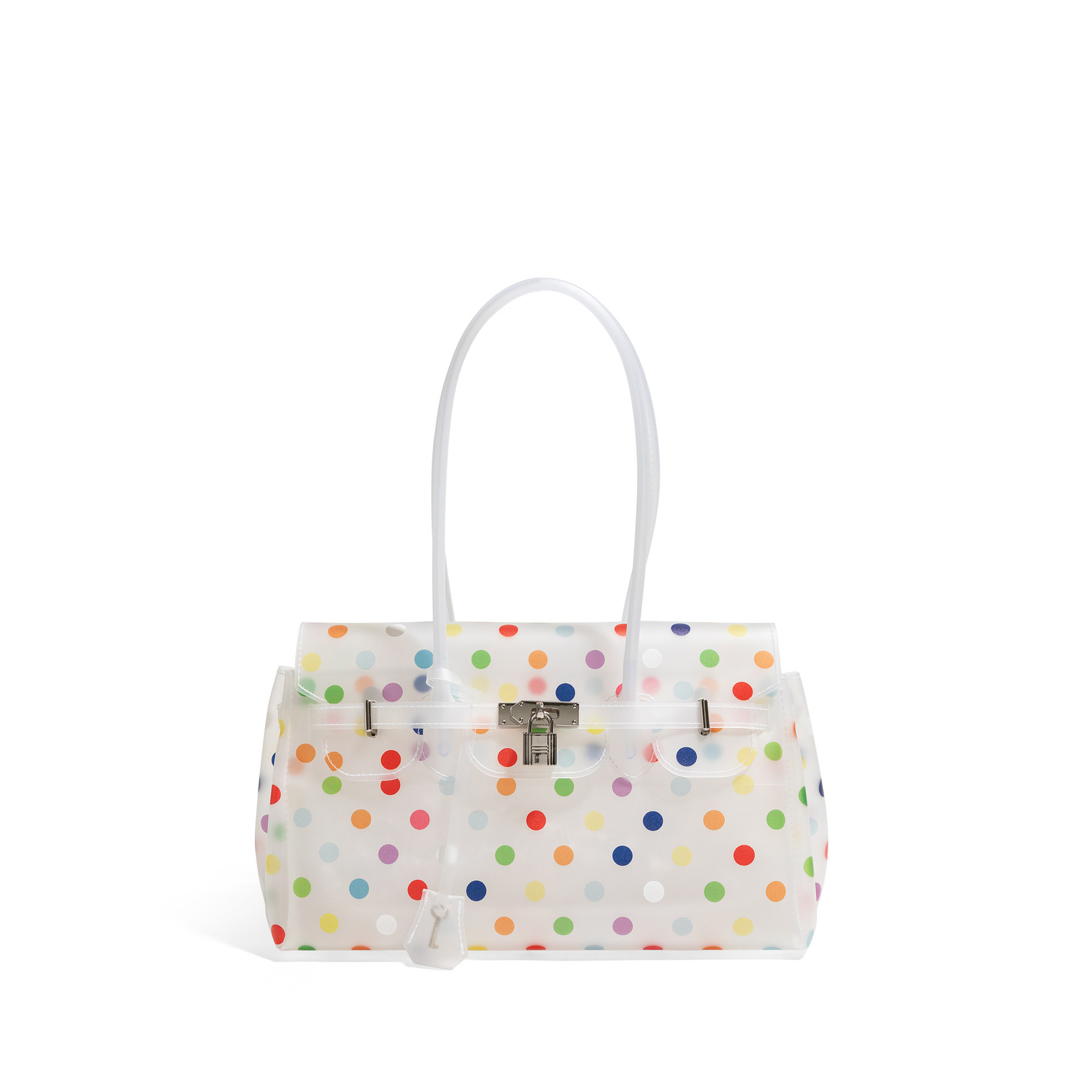 2026 Korean-style Jelly Firkin jelly bag KiiiKiii-style polka dot underarm bag, hand-held shoulder bag