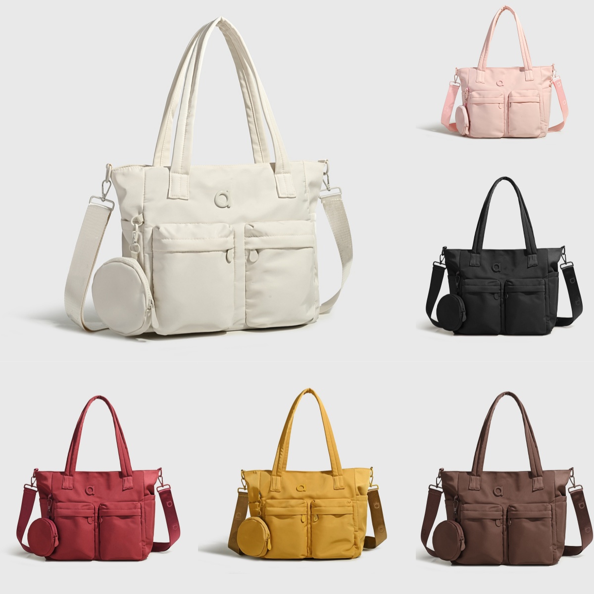 2708A Trendy Large-Capacity Womens Single Shoulder Travel Handbag Casual Crossbody Bag Charm Bags Large Capacity Bag Unisex Fashionable Tote for