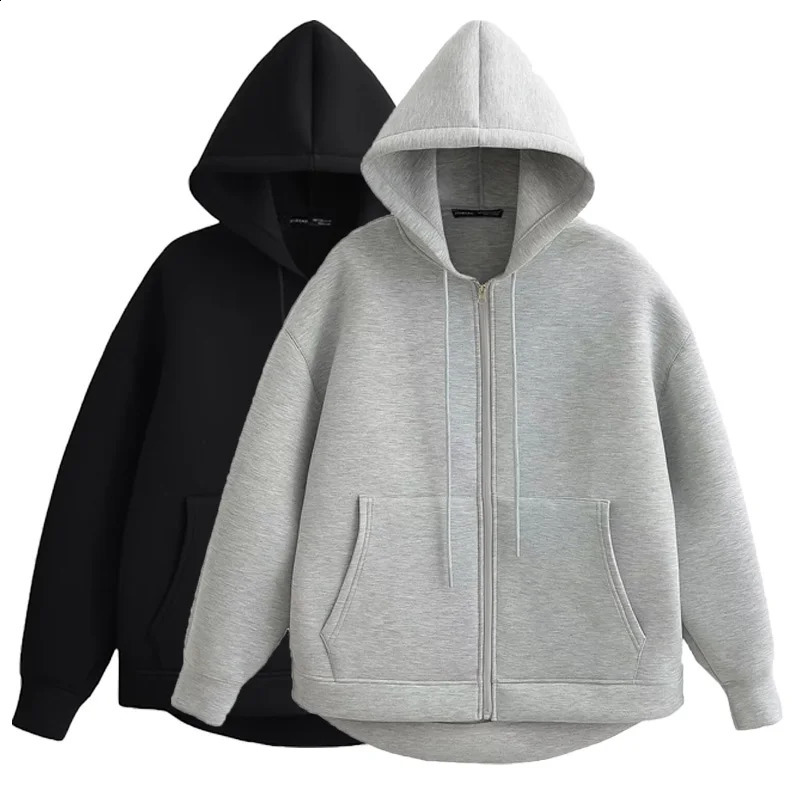 HXAO Women's Hoodie Oversized Zip up Hoodies Women Autumn Winter Long sleeve Outerwears Sweatshirt with zipper Y2k Hoodie Top 260918