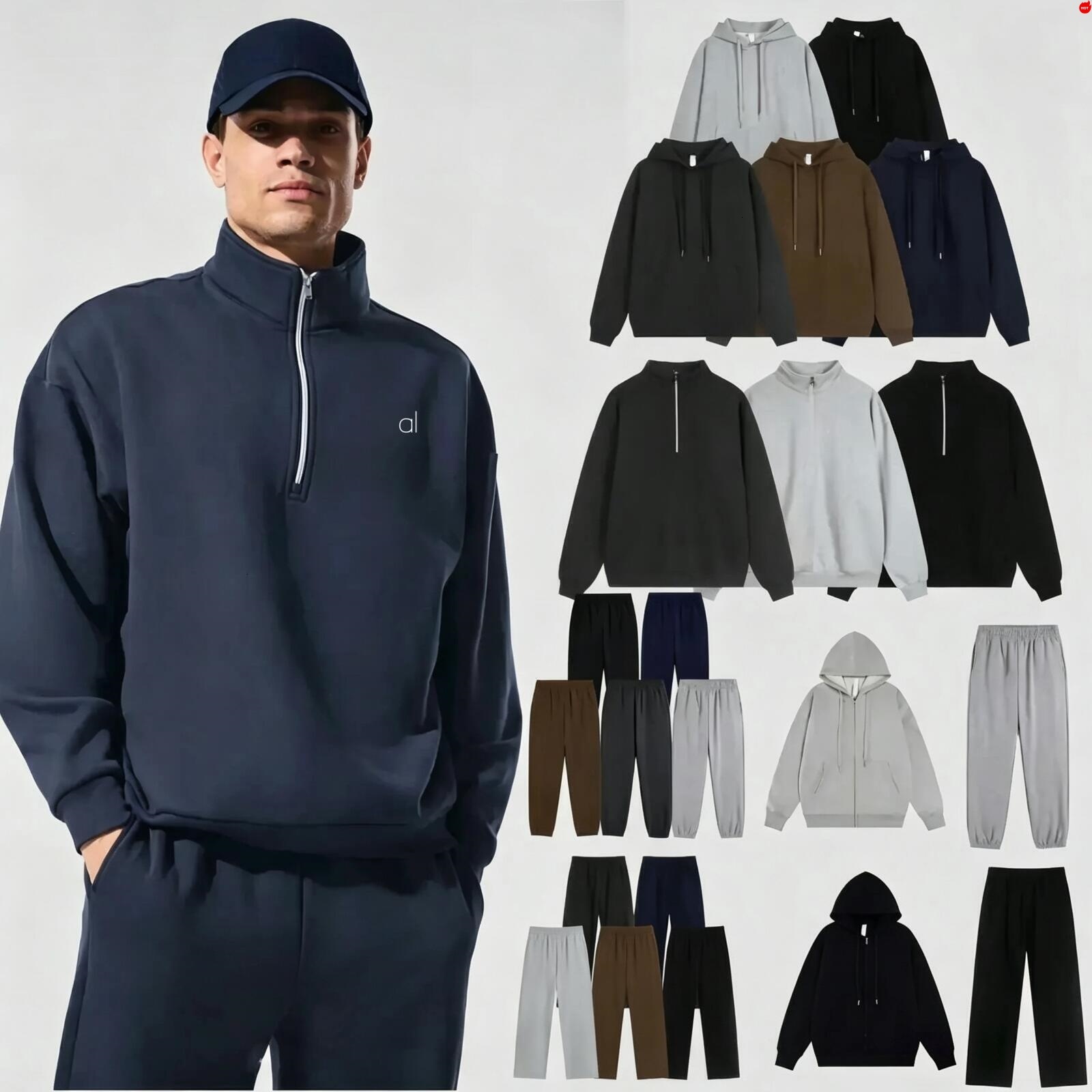 NEW 10A sale Zipper Coat Basic men Hooded Comfort Athletic Lounge women sweatshirt Pants sets Men Hoodie Jacket sweat set alosetismly men wowomen cl