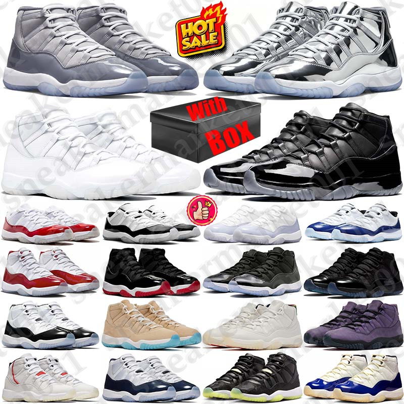Free Shipping With Box Basketball 11 11s lows Shoes Designer Sport sneakers Gamma Blue for shoe mens womens Space Jam high UNC d h gate Cool Grey br