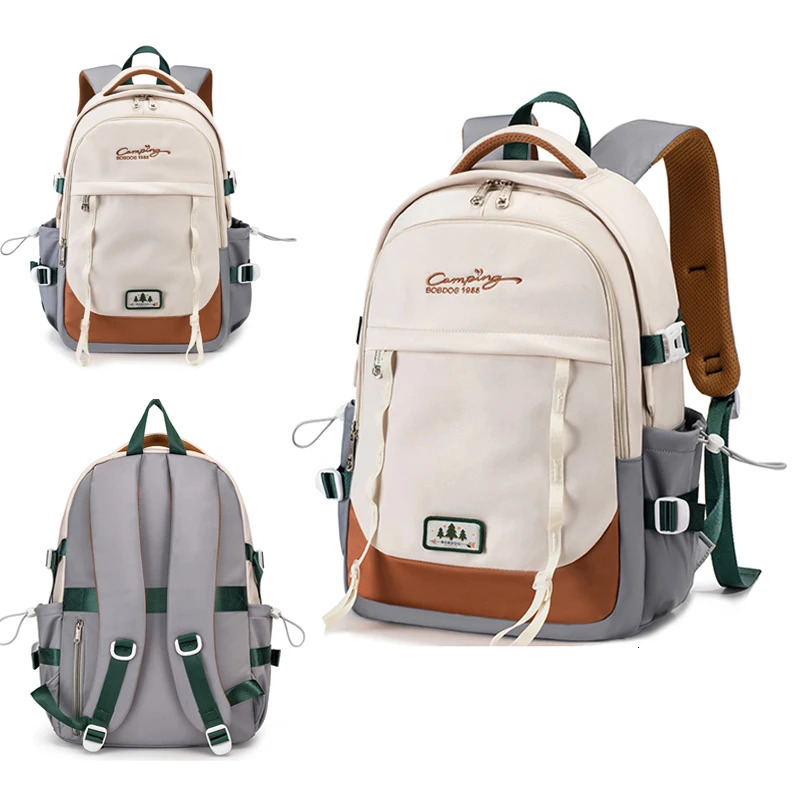 Zaino da campeggio retrò casual Borsa a tracolla comfort multitasca per studenti universitari Gita giornaliera all'aperto 260922
