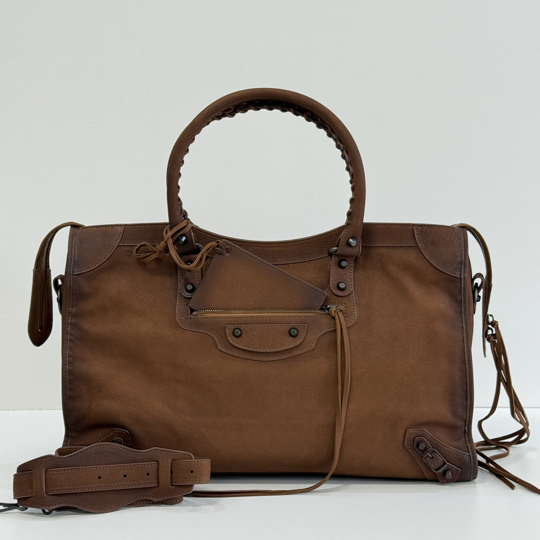 vintage unisex top handle shoulder bag lambskin leather tassel handheld large capacity brown 12a mirror quality designer bag 46cm B240