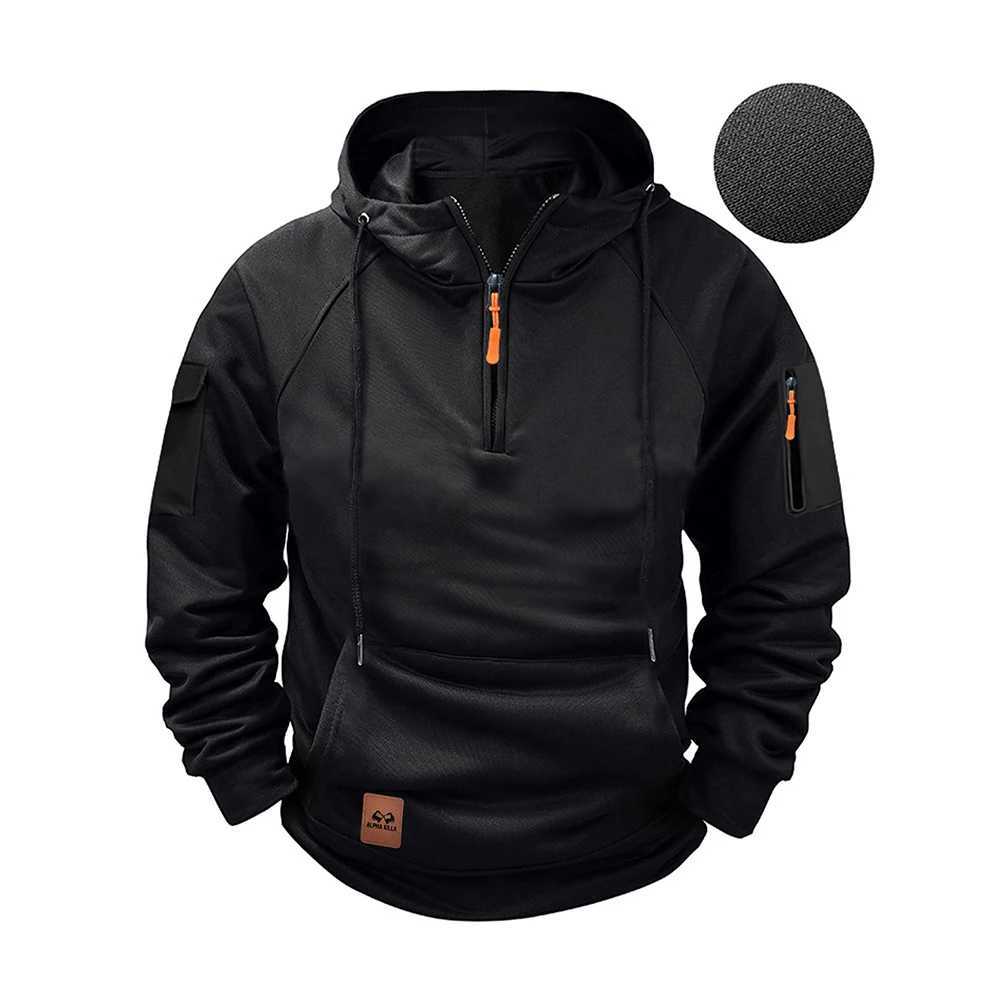 The 2025 New Style of Fashionable Men's Casual Hooded Hoodie Sweatshirt Jacket Men's Hoodie with Multiple Pockets S260922GKNJ