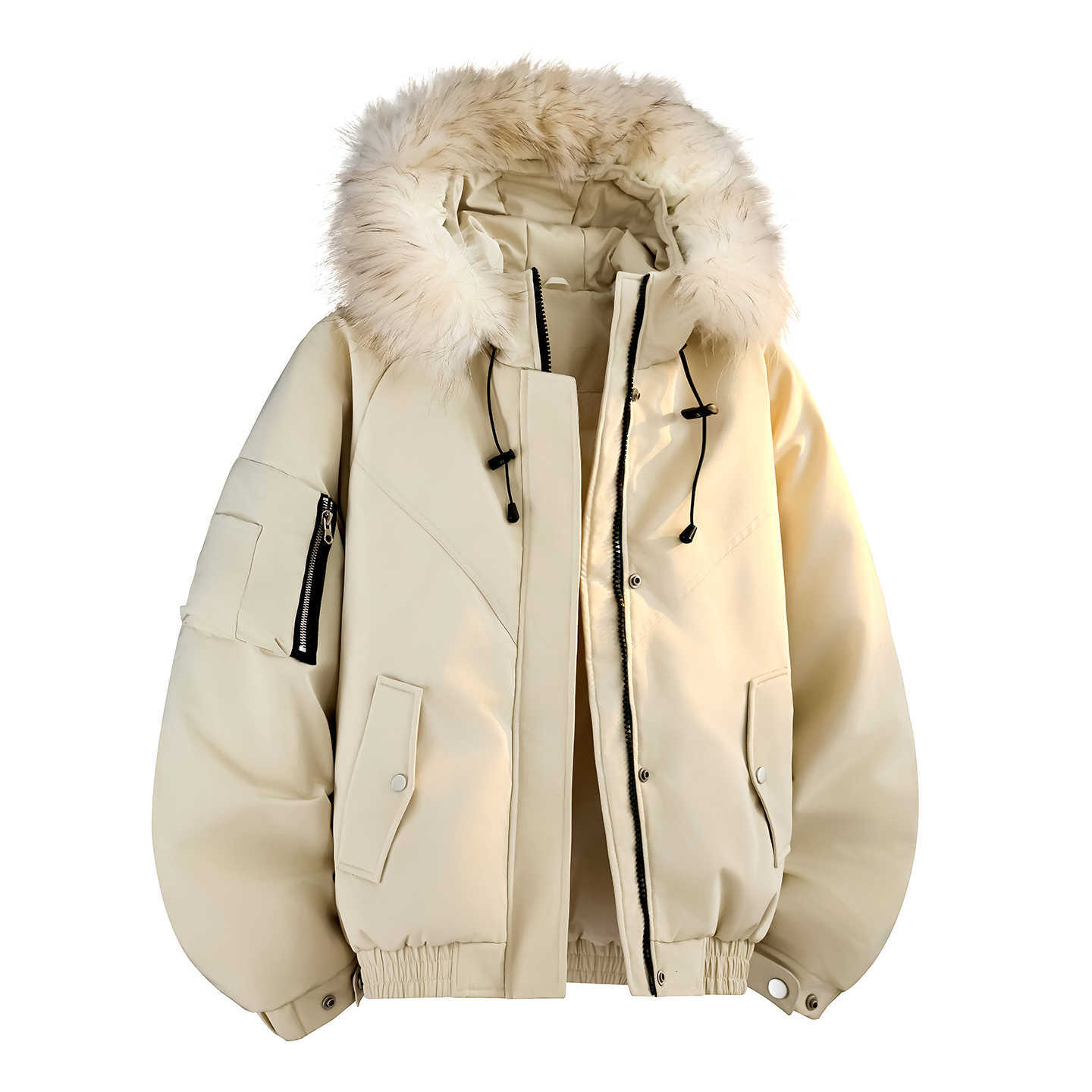 Casual Parkas Men's Detachable Down Fur Collar Warm Hooded Duck Down Jackets Winter Men's Outdoor Wear Windproof Puffer Coats Thicken Top