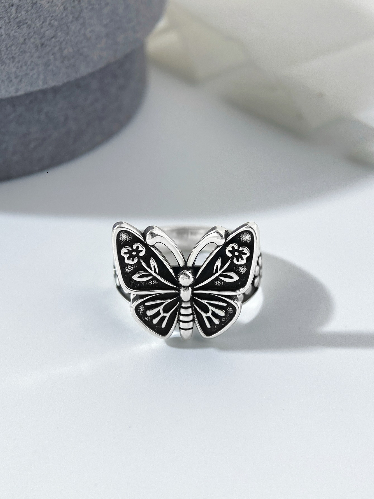 925 Sterling Silver Vintage Butterfly Rings for Women Anniversary Engagement Wedding High Quality Fine Jewelry Gift