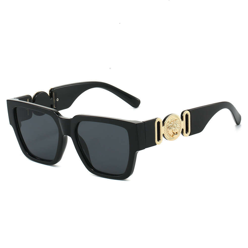 versce Fashion High Grade Designer men women Sunglasses New Square Personality Lion Head Large Frame Export Hot Style Color Block Fashion versce Sun