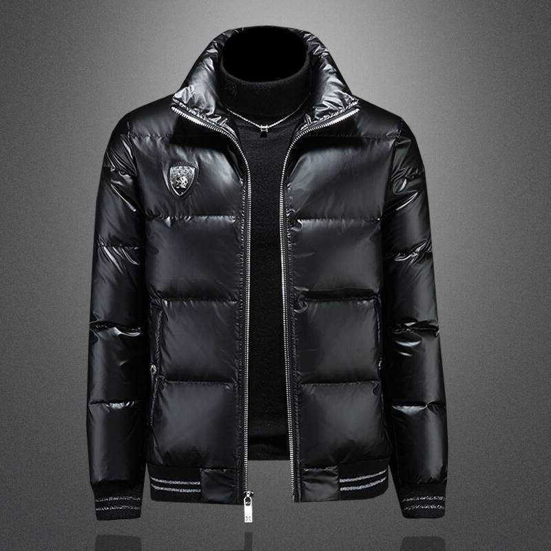 Down Parkas Autumn Winter Men's New Men's Trendy American Style High Street Down Jacket Elegant Casual Stand Collar Padded Coat Mens Cloth