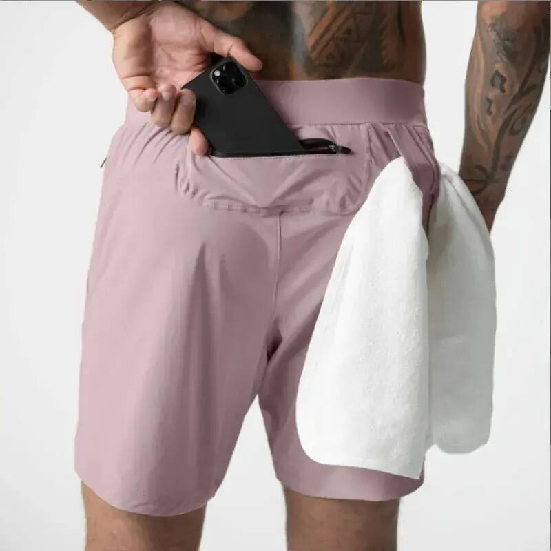 5A Premium Men Solid Color Yoga Quarter Pants, Quick Dry Lightweight Sports Shorts, Sportswear for Running Outdoor Fitness Casual Daily Activewear D