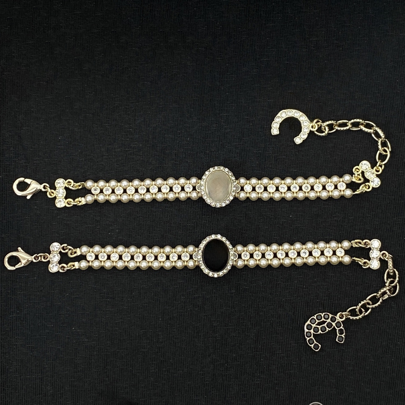 designer Charm Bracelets 18K Gold Plated bracelet with pearl Chic Pearled Choker bracelets without box