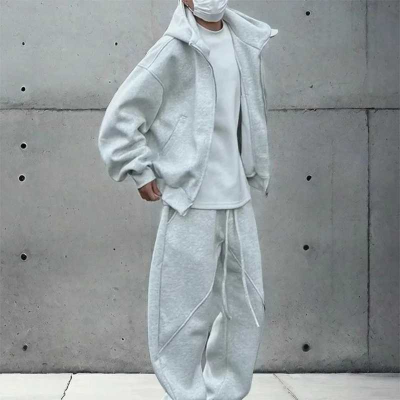 Tracksuits Fashion Casual Men's Sports Suit Men Spring Autumn Cardigan Loose Youth Men's Sweatshirt Trendy Brand Jacket Long Pants Two Pie