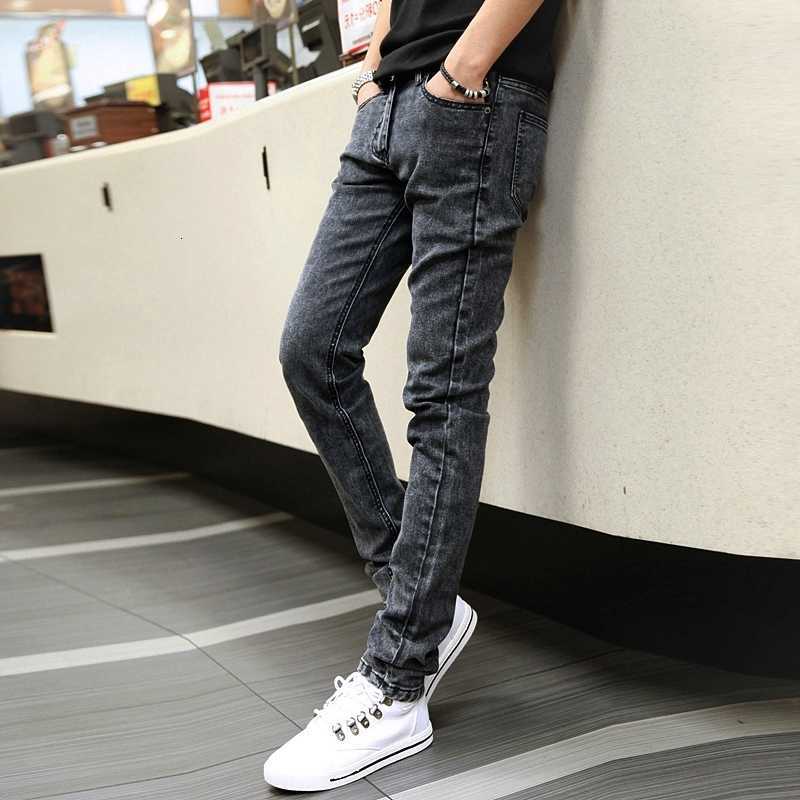 Men's Men's Jeans Casual Light Blue Denim Jeans Autumn Winter Slim Fit Korean Style Trendy All-Match Small Foot Pants Youth Popular Long .
