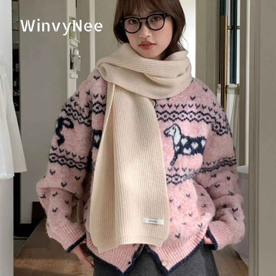 WinvyNee Winter Women's Long Scarf Pure Wool Scarf Women y Scarves for ladies Warm Thick Soft Solid Shawl Wrap G1523027 260921