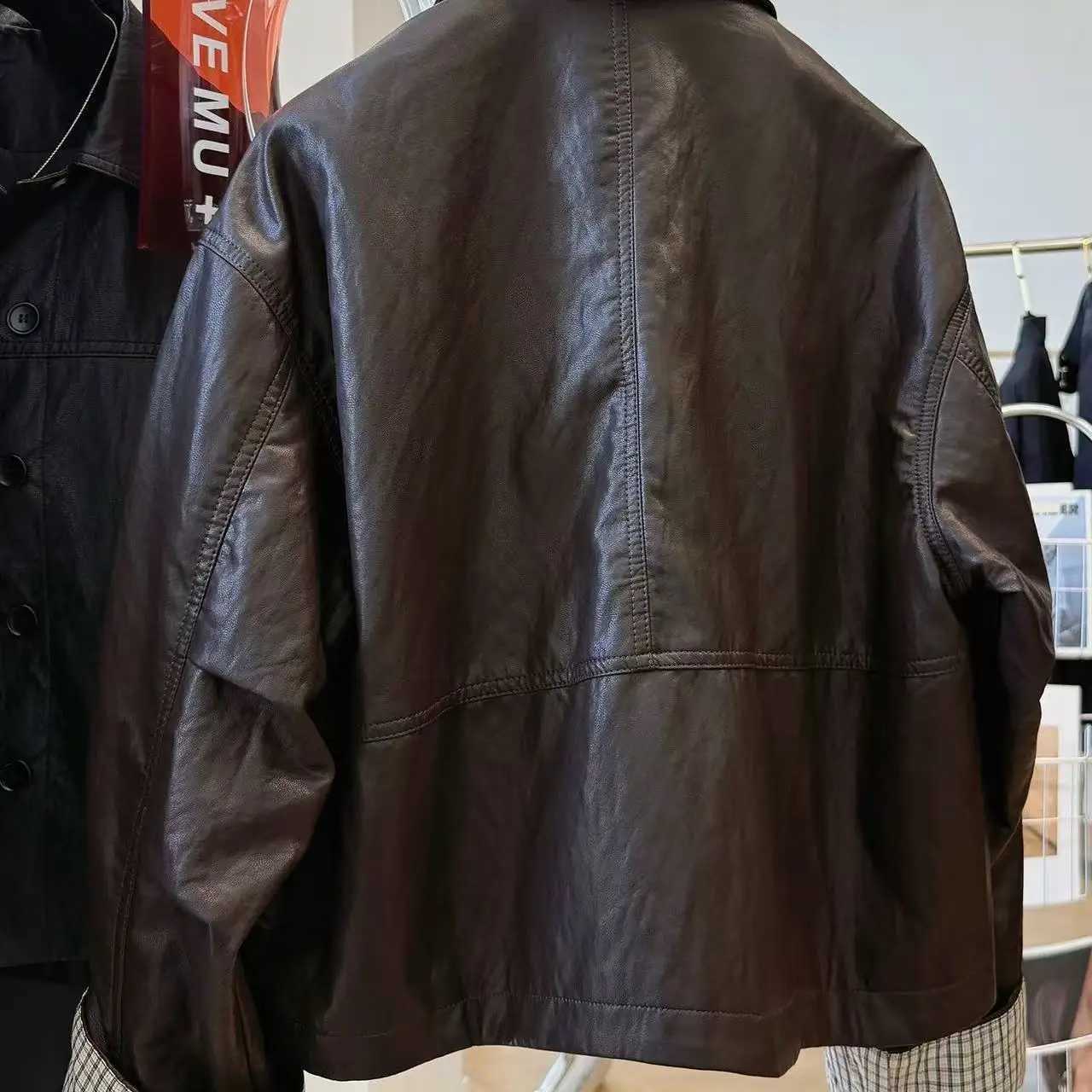 Winter Koeran Autumn Loose Soft PU Leather Jacket Women Casual Chic All-Match Faux Leather Overcoat 2026 Female Short Coat C260921