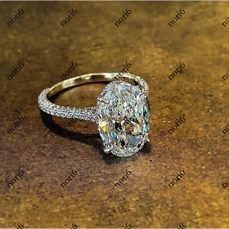 2025 Choucong Brand Top Sell Sparkling Wedding Rings Luxury Jewelry Oval Cut White Moissanite Diamond Real 100% 925 Sterling Silver Women Bride Ring