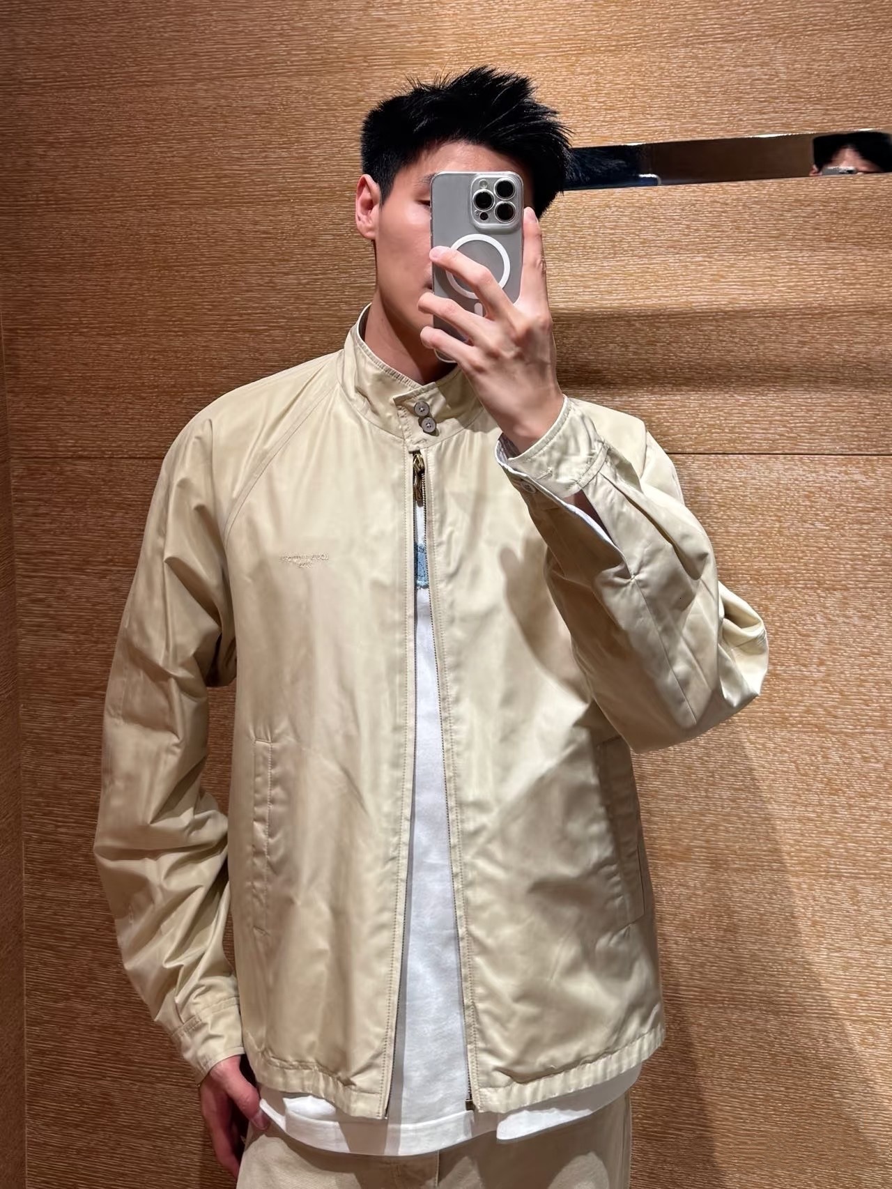Designer Top-Quality 26Ss Trendy Brand New Dark-Pattern Jacquard Stand-Collar Reversible Jacket For Men And Women 2c75