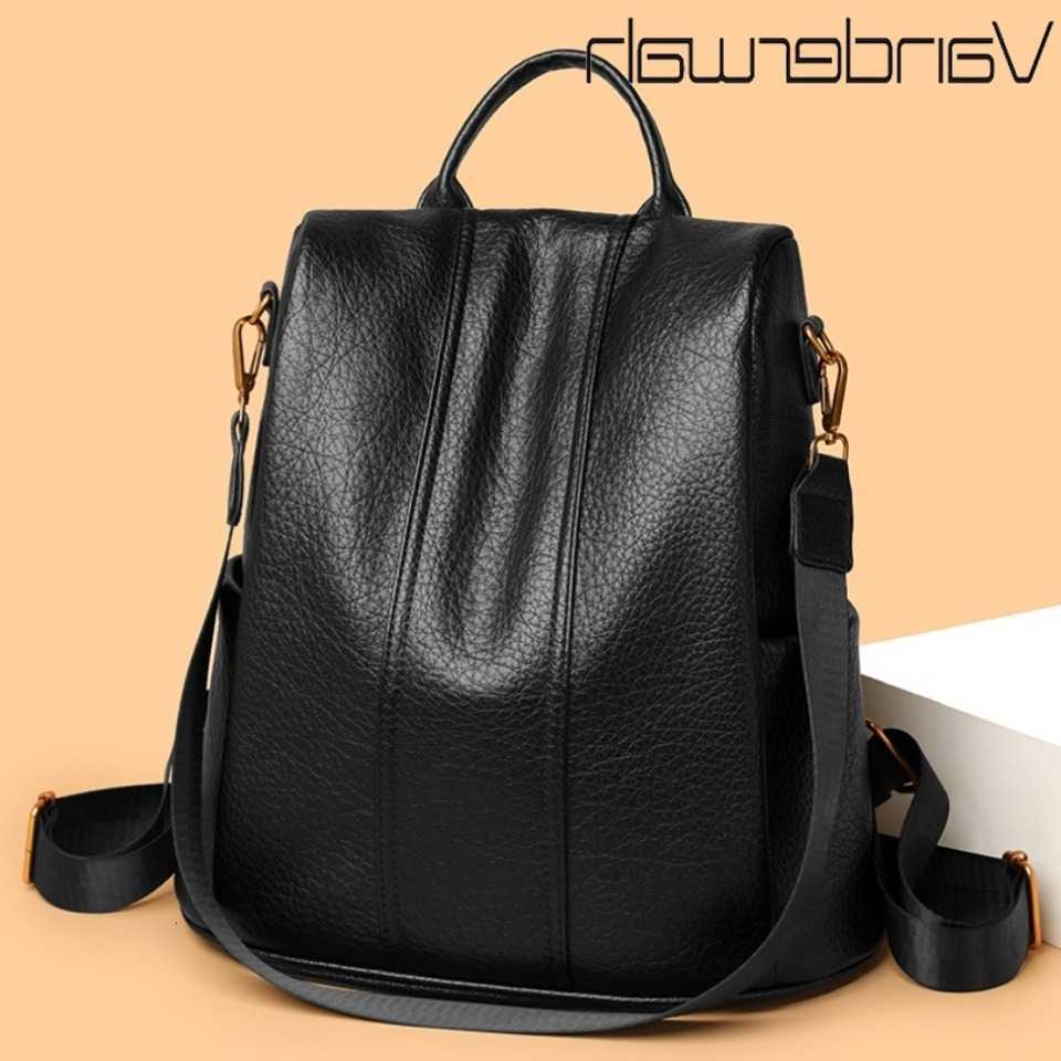 Backpack Anti-theft Backpack Large Style Capacity Casual Backpacks for Women Top Quality Soft Leather Travel Back Pack Shoulder Bags H260922