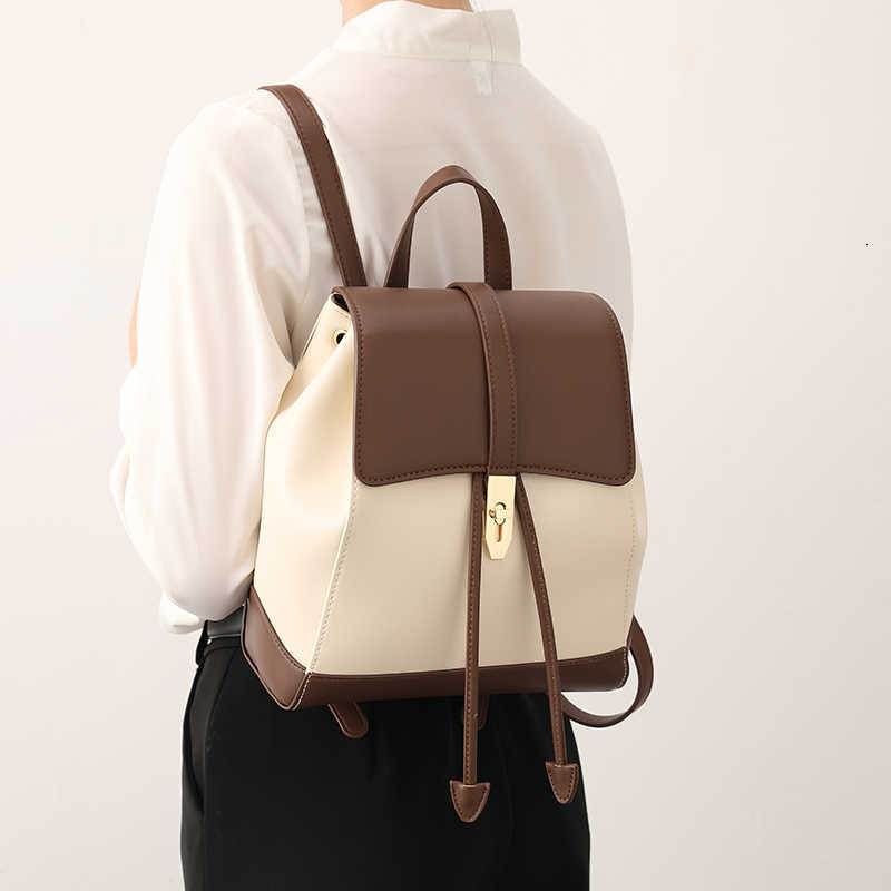 Women Backpacks Backpack Genuine Style Leather Backpack Bags Fashion Design Female Urban Bags Portable Carry-on Book-bag Aesthetic Lady Bag New H260