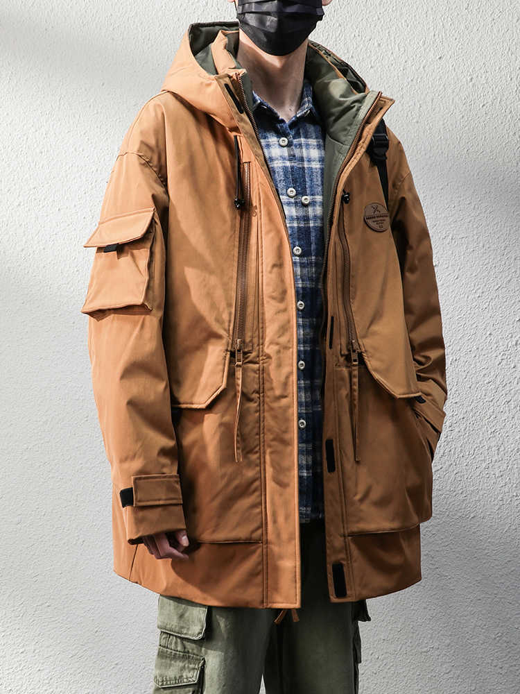 Down Parkas Men Winter Men's White Duck Down Jackets Fashion Oversized Parka Windproof Workwear Coat Male Warm Casual Hooded Outerwear W715 C26