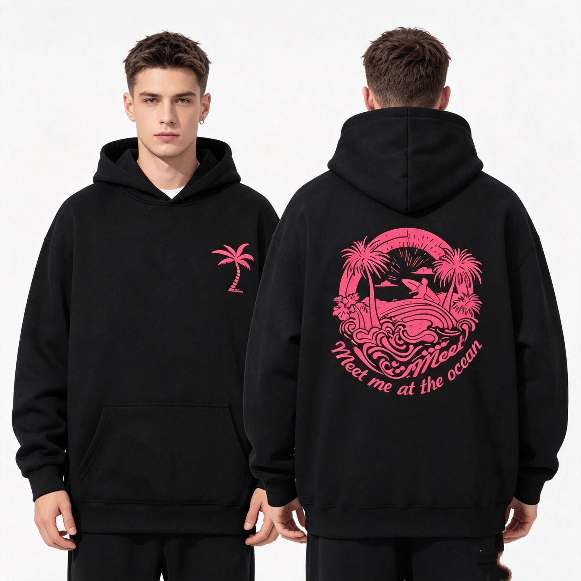 2026 winter Japanese and Korean style loose-fit dropped-shoulder casual hoodie simple and versatile for commuting autumn/winter collection T260922
