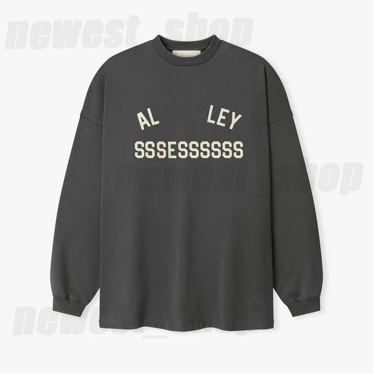 designer mens t-shirt long sleeve summer streetwear tshirt Oversize Loose Classical big Letter NO.8 print Skateboard Clothing hip hop luxury gray te