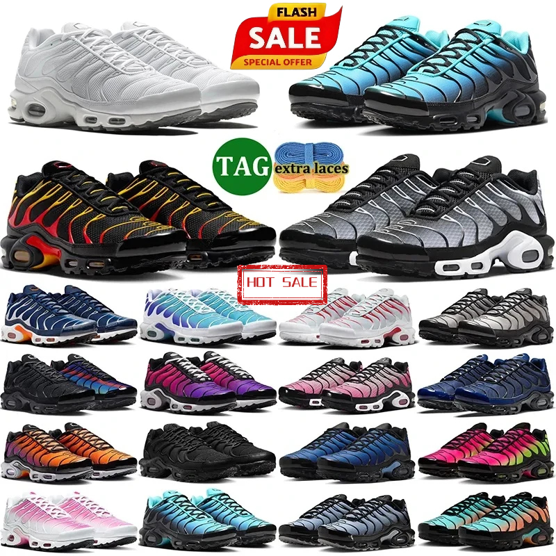 Designer shoes Plus TN Running Shoes Men Women Vapores Tns Triple Black White Cherry Atlanta Rough Green Hyper Blue Since Mens airtn Trainer Outdoor