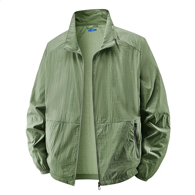 Men's Sun Protection Jacket Windbreaker Spring Summer Outdoor UV Jacket Loose Stand Collar Oversized Sunscreen Coat Fishing 260921