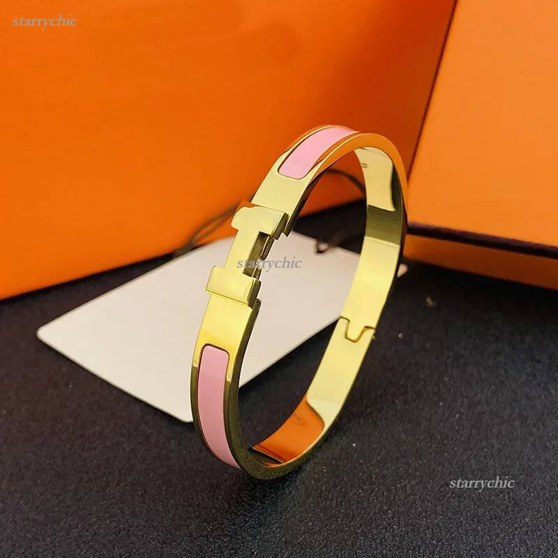 designer jewellry H bracelets designer 8mm thin Letter Titanium steel luxury buckle bracelet for woman letters bangle man fashion h Jewelry 2d3