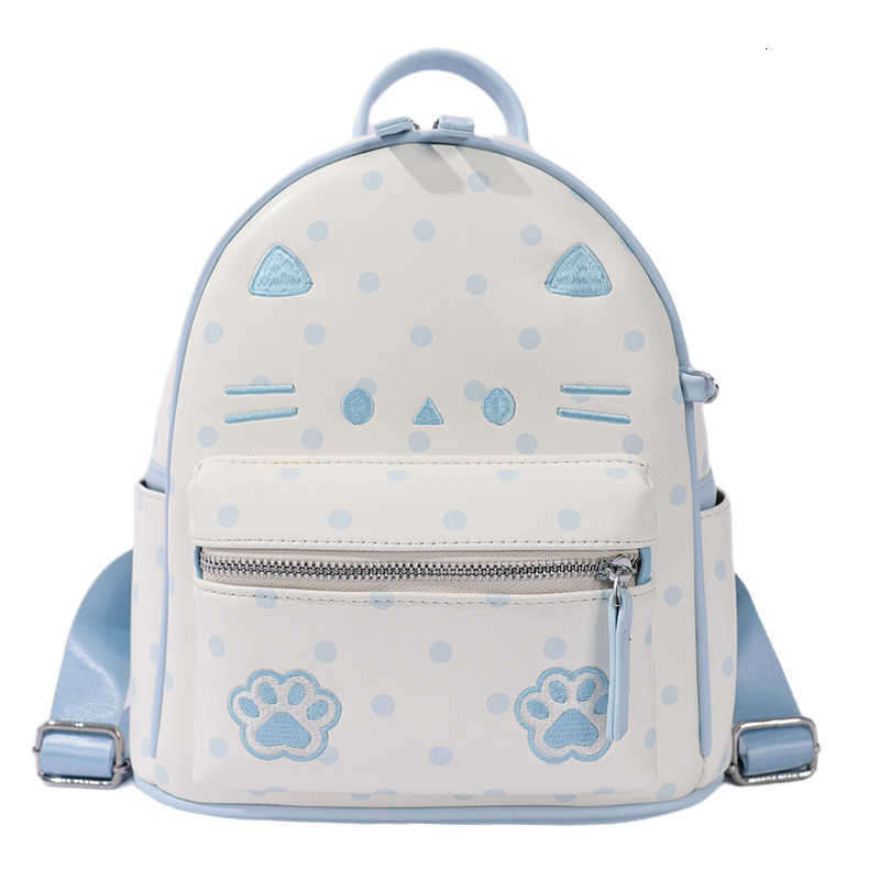 Zaino stile gattino Mini zaino carino per zaino piccolo in ecopelle a pois leggero casual borsa a tracolla per viaggio breve H260922