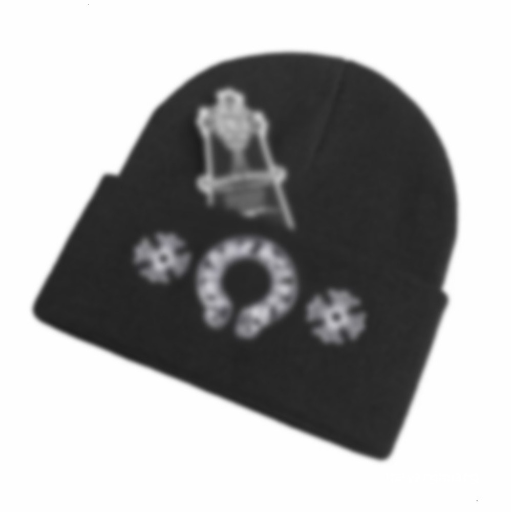 Beanie/Skull Caps Classic chrome hat winter warm beanie womens designer pullover cold hat casquette mens outdoor ski hat 2026