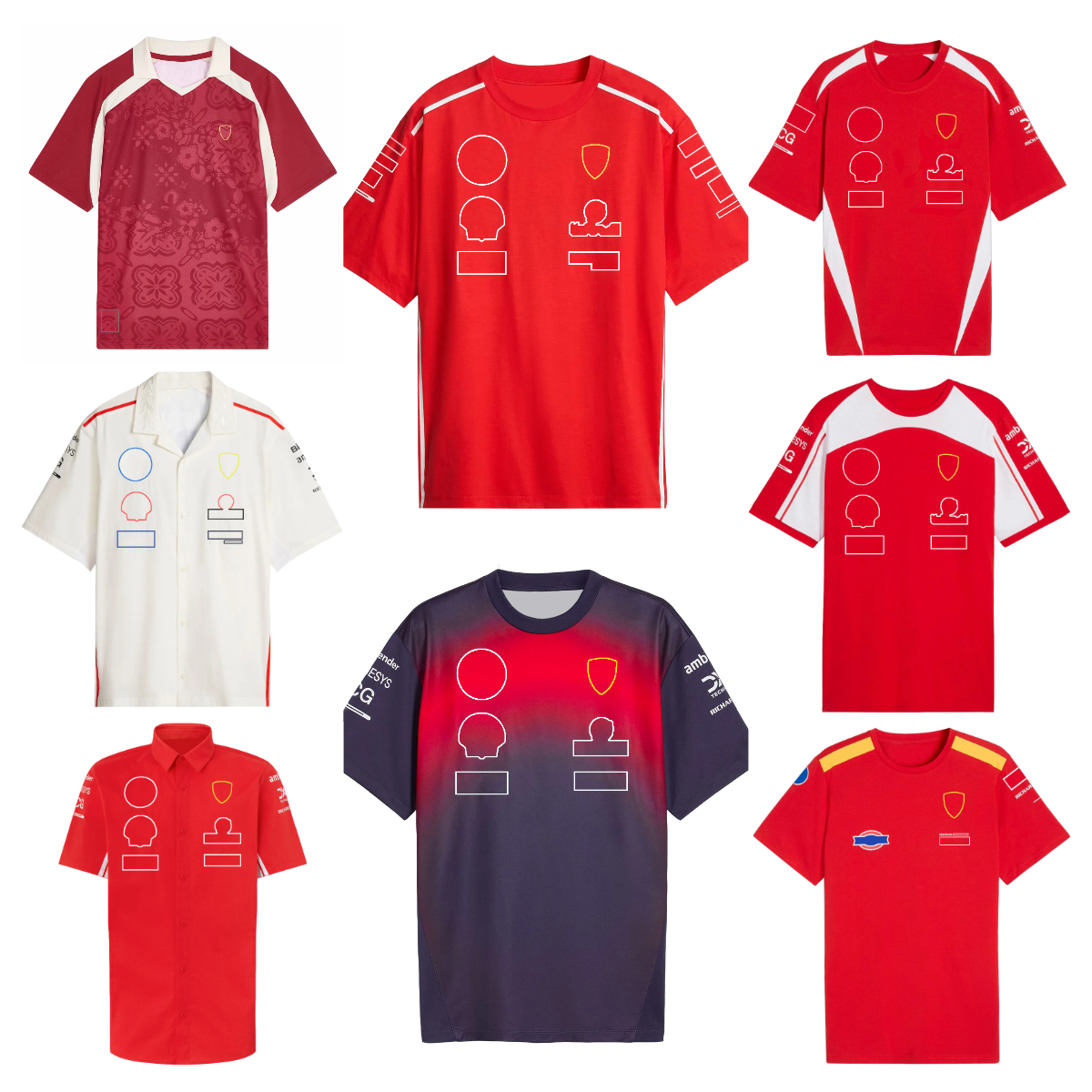 High-quality f1 t-shirt 2026 Formula 1 racing team Replica T-shirt Leisure Breathable Fans POLO Shirt Summer Motorsport Driver quick-drying tee Plus