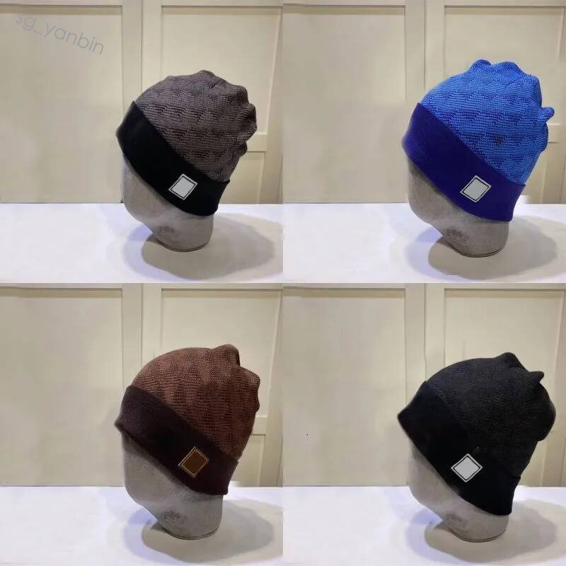 Bonnet chaud chapeau hommes crâne casquette bonnets tricotés chapeaux d'hiver pour hommes automne thermique mode classique femmes bonnets de luxe