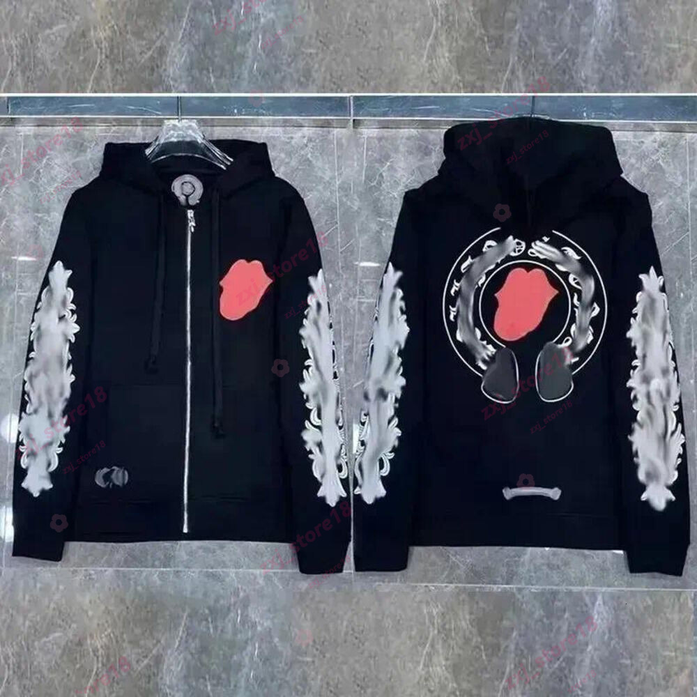 Chrome Hoodie Mens Hooded Pullover Zip Up Hoodie Long Sleeve Sweatshirt Cardigan Chromelies Hoody Autumn Winter Casual Chromed Jacket Unisex Women S