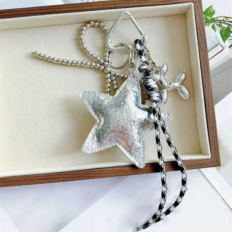 Leather Bag Parts Accessories Y2k Rope Keychain Star Cute Dachshund Bag Pendant 3d Creative Cartoon Keyring Anti-lost Mobile Phone Lanyard Bag Penda