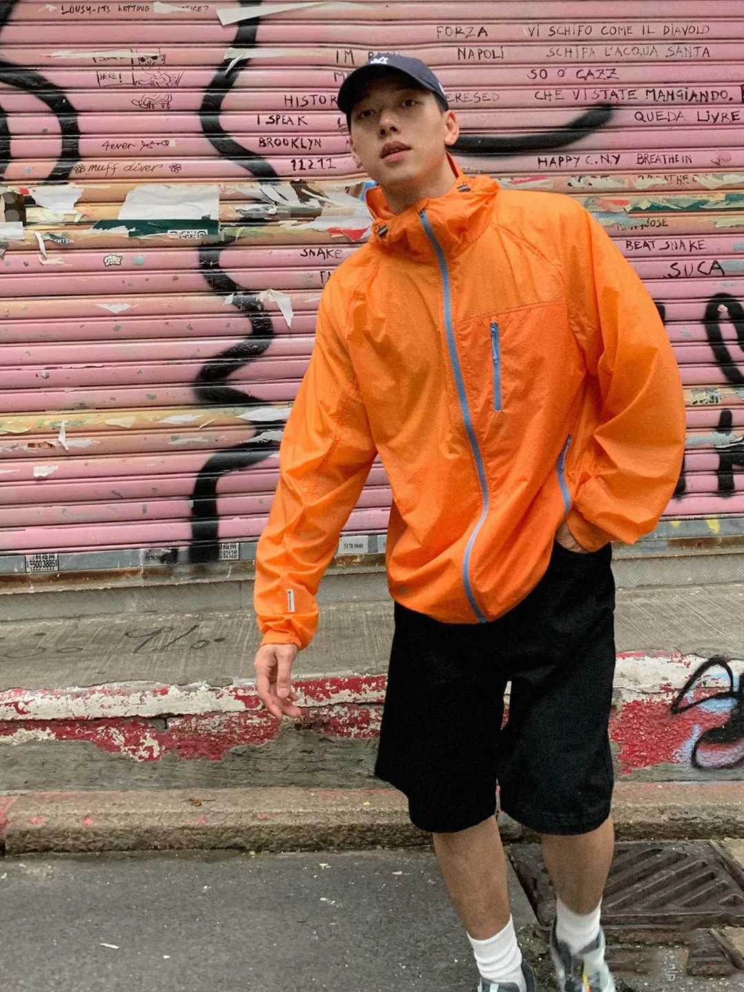 Women's Jackets Women's Orange Ice Silk UPF50 Sun Protection Jacket Lightweight Breathable Quick Dry Hooded Cycling Outerwear Summer Casua
