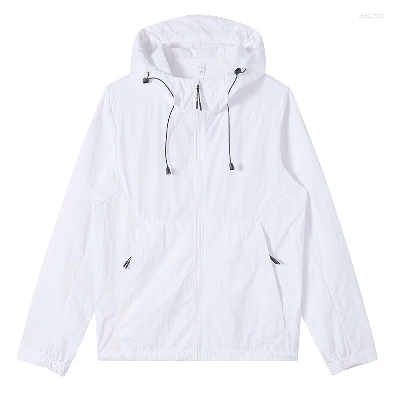Spring Summer Men Ultra Light UV Protection Hooded Jackets Outdoor Quick Dry Suncreen Breathable Waterproof Zipper Coats