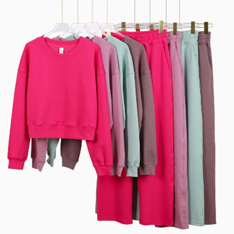 Women's yoga short sportswear air pants set top long sleeved women's round neck elastic fitness sportswear